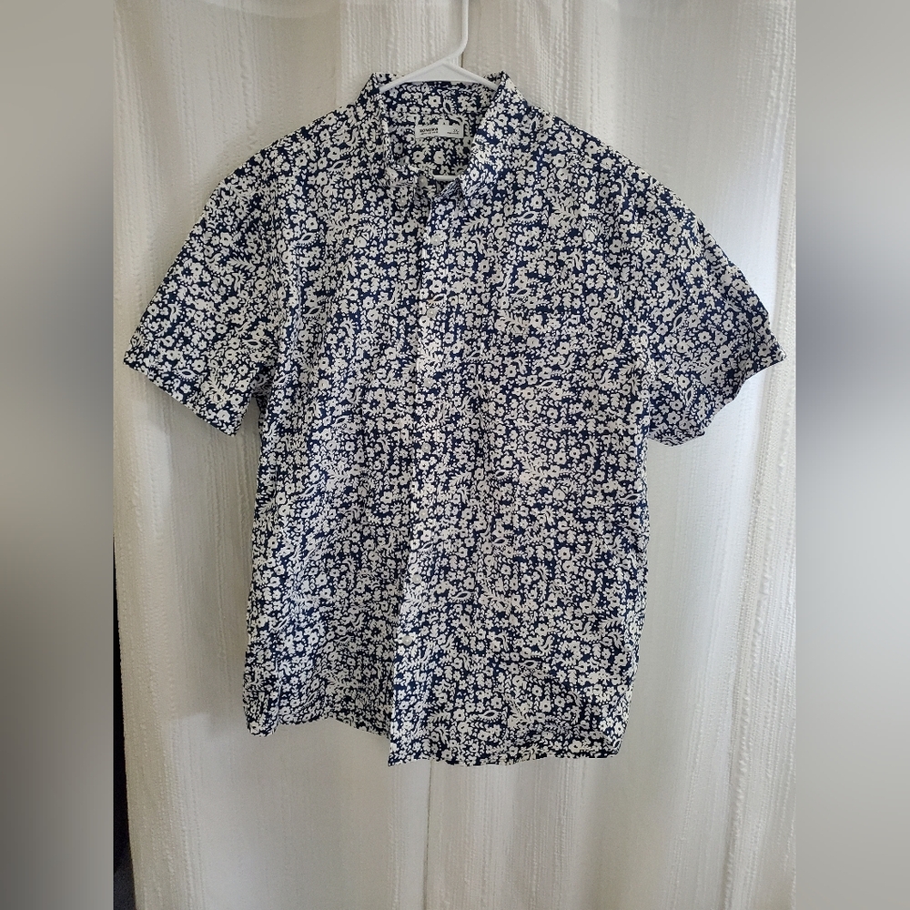 Men's Blue Floral Shirt